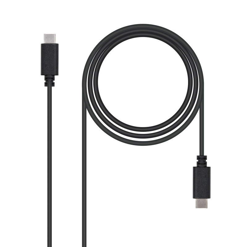 Nanocable 10.01.2302 USB 2.0, 2m, 2 m, USB C, USB C, USB 2.0, Hembra/Hembra, Negro
