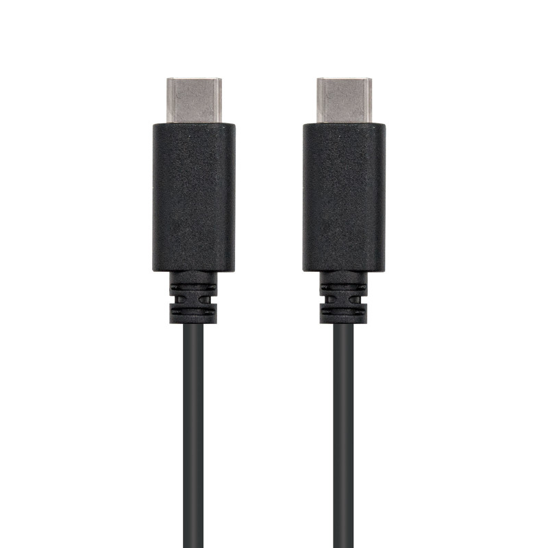 Nanocable 10.01.2302 USB 2.0, 2m, 2 m, USB C, USB C, USB 2.0, Hembra/Hembra, Negro