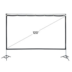 iggual IGG317396 Pantalla exterior portable 120" 265x149 cm, Manual, 3,05 m (120"), 26,6 cm, 14,9 cm, 16:9, Negro, Blanco 2