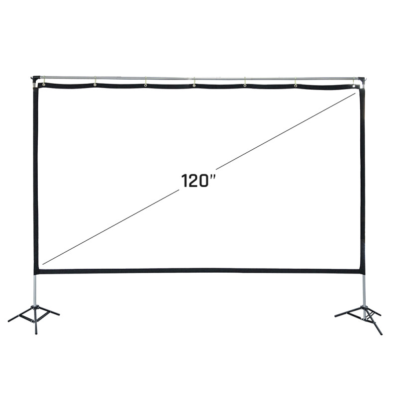 iggual IGG317396 Pantalla exterior portable 120" 265x149 cm, Manual, 3,05 m (120"), 26,6 cm, 14,9 cm, 16:9, Negro, Blanco