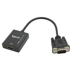 iggual IGG317297 Adaptador VGA a HDMI + audio + microUSB, 0,25 m, VGA (D-Sub), HDMI, Macho, Hembra, Derecho 2