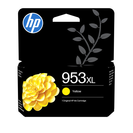 HP F6U18AE Cartucho de tinta Original 953XL de alto rendimiento amarillo, Alto, Amarillo, Tinta a base de pigmentos, 18 ml, 1