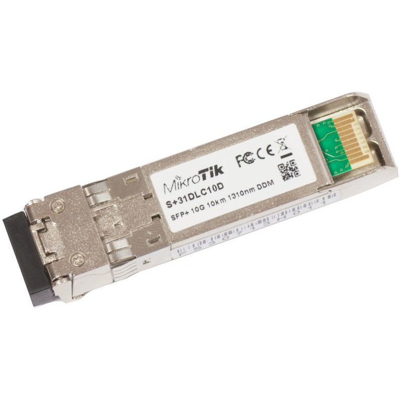 Mikrotik S+31DLC10D S+31DLC10D, Fibra óptica, 10000 Mbit/s, SFP+, LC, 10000 m, 1310 nm
