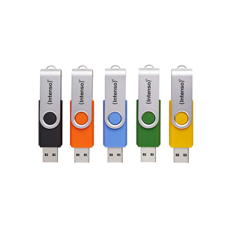 Intenso 3543595 5 x Memoria USB Office Line, 64 GB, USB-A, 3.2 Gen 1x1, colores surtidos, 64 GB, USB tipo A, 3.2 Gen 1 (3.1 Gen