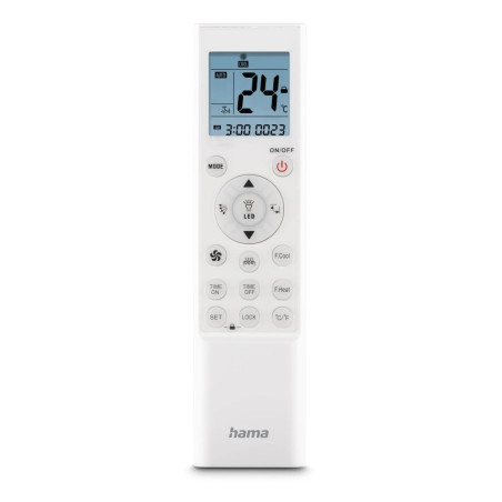 Hama 00221040 00221040, Aire Acondicionado, IR inalámbrico, Botones, Pantalla incorporada, Blanco