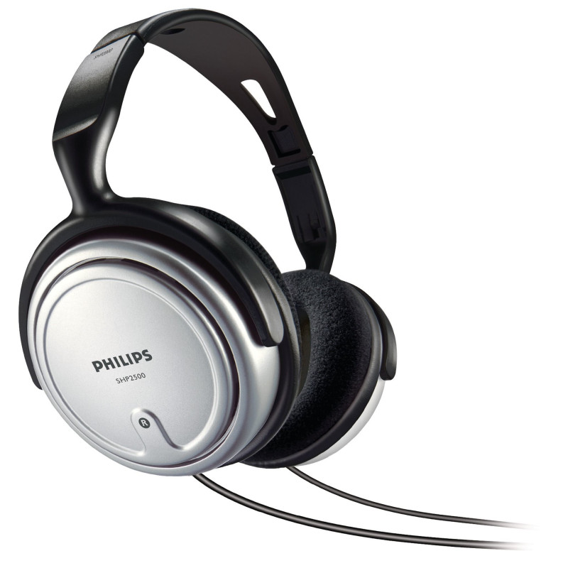 Philips SHP2500/10 Auriculares interior con cable para TV SHP2500/10, Alámbrico, 15 - 22000 Hz, TV, 909 g, Auriculares, Negro,