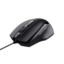 Trust 23650 Voca, mano derecha, Óptico, USB tipo A, 2400 DPI, Negro