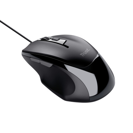 Trust 23650 Voca, mano derecha, Óptico, USB tipo A, 2400 DPI, Negro