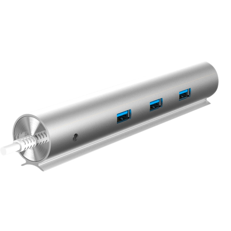 Woxter PE26-142 Hub 73, USB 3.2 Gen 1 (3.1 Gen 1) Type-A, USB 3.2 Gen 1 (3.1 Gen 1) Type-A, 5000 Mbit/s, Plata, Aluminio,