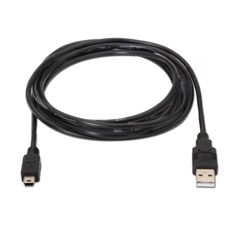 AISENS A101-0026 A101-0026, 3 m, USB A, Mini-USB B, USB 2.0, Negro