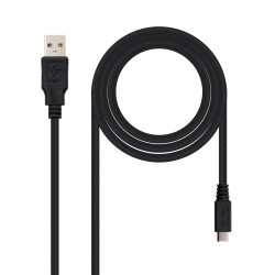 Nanocable 10.01.0503 10.01.0503, 3 m, USB A, Micro-USB B, USB 2.0, Macho/Macho, Negro