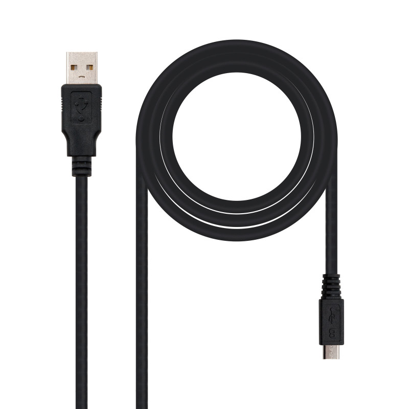Nanocable 10.01.0503 10.01.0503, 3 m, USB A, Micro-USB B, USB 2.0, Macho/Macho, Negro