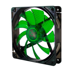 NOX NXCFAN120LG Coolfan 120 LED, Ventilador, 12 cm, 1200 RPM, Negro, Verde