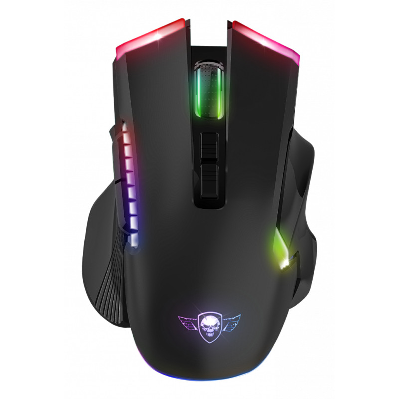 Spirit of Gamer S-EM70RF ELITE M70, mano derecha, Óptico, RF Wireless + Bluetooth, 4800 DPI, Negro