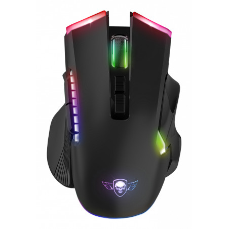 Spirit of Gamer S-EM70RF ELITE M70, mano derecha, Óptico, RF Wireless + Bluetooth, 4800 DPI, Negro