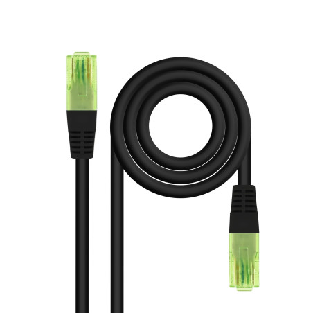 Nanocable 10.20.1400-BK Cable de Red Latiguillo RJ45 CAT.6 UTP AWG26 CCA, Negro, 50 cm, 0,5 m, Cat6, U/UTP (UTP), RJ-45, RJ-45,