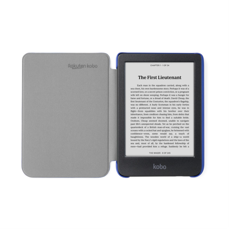 Rakuten Kobo N365-AC-BL-O-PU Basic SleepCover, Folio, Azul, Kobo, 15,2 cm (6"), Clara Colour / Clara BW, 15,2 cm (6")