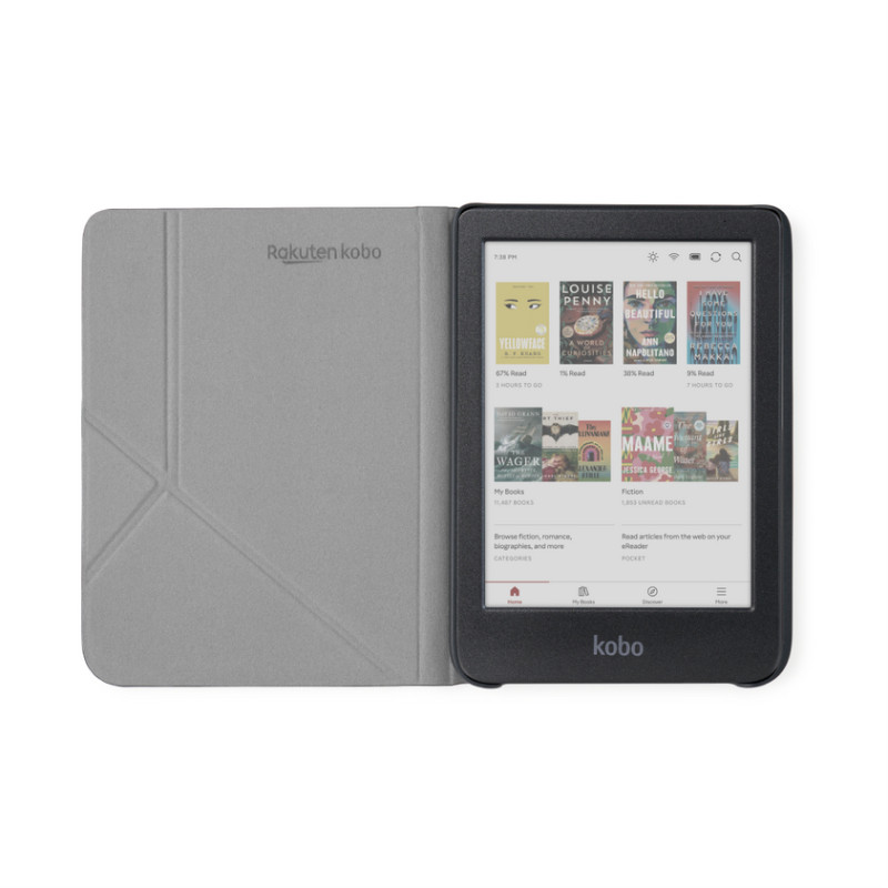 Rakuten Kobo N365-AC-BK-E-PU SleepCover, Folio, Negro, Kobo, 15,2 cm (6"), Clara Colour / Clara BW, 15,2 cm (6")
