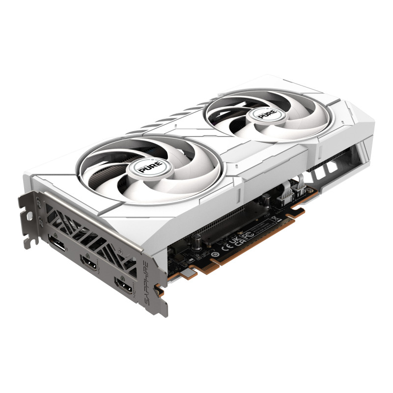 Sapphire 11350-02-20G PURE AMD Radeon RX 9060 XT GPU, Radeon RX 9060 XT, 16 GB, GDDR6, 128 bit, 7680 x 4320 Pixeles, PCI