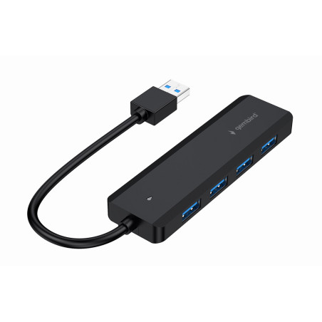 Gembird UHB-U3P4P-02 UHB-U3P4P-02, USB 3.2 Gen 1 (3.1 Gen 1) Type-A, USB 3.2 Gen 1 (3.1 Gen 1) Type-A, 5000 Mbit/s, Negro, 0,15