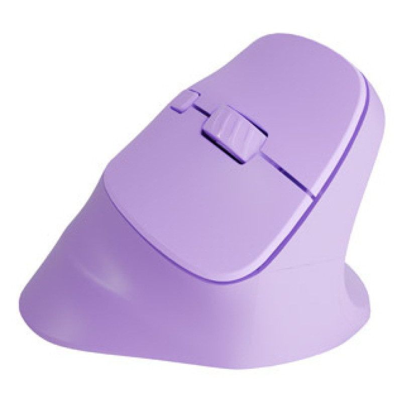 NATEC NMY-2258 Crake 2, mano derecha, Diseño vertical, Óptico, RF Wireless + Bluetooth, 2400 DPI, Lavanda