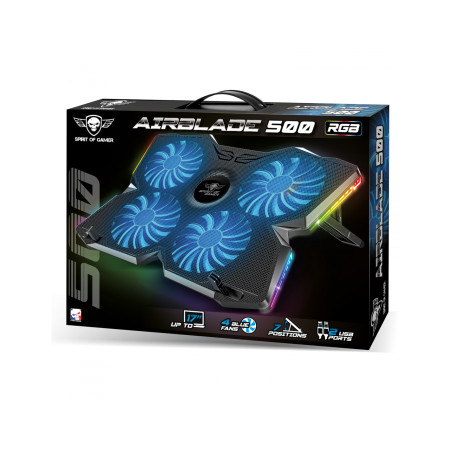 Spirit of Gamer SOG-VE500RGB AIRBLADE 500, 43,2 cm (17"), 4 pieza(s), 12 cm, 900 RPM, 75 cfm, 25 dB