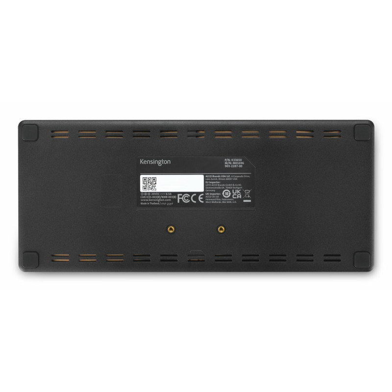 Kensington K33603EU Replicador de puertos 4K dual USB-C y USB-A SD4781P EQ, 100 W, 10,100,1000 Mbit/s, 10 Gbit/s, 4K Ultra HD,