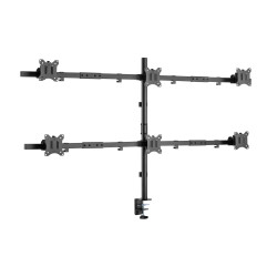 Equip 650160 Soporte articulado de sobremesa para 6 monitores de 17"-32, Pinza/Atornillado, 42 kg, 43,2 cm (17"), 81,3 cm