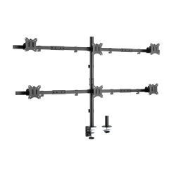 Equip 650160 Soporte articulado de sobremesa para 6 monitores de 17"-32, Pinza/Atornillado, 42 kg, 43,2 cm (17"), 81,3 cm 2