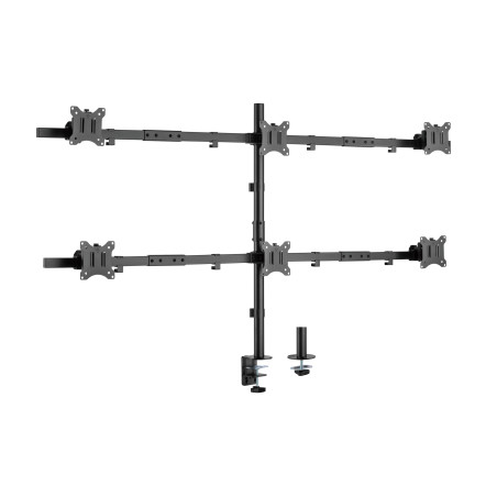 Equip 650160 Soporte articulado de sobremesa para 6 monitores de 17"-32, Pinza/Atornillado, 42 kg, 43,2 cm (17"), 81,3 cm