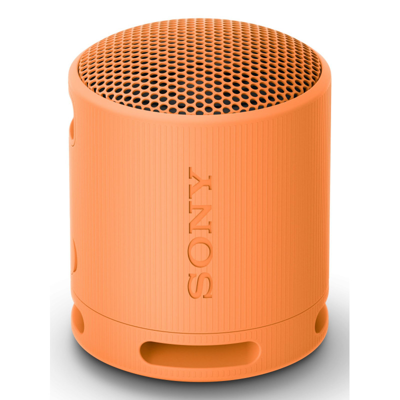 Sony SRSXB100D SRS-XB100, Inalámbrico, A2DP, HFP, AAC, AVRCP, SBC, USB Tipo C, Altavoz monofónico portátil, Naranja, Cilindro