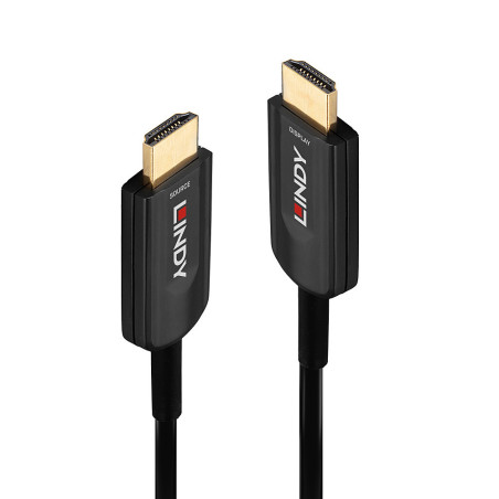 Lindy 38381 38381, 15 m, HDMI tipo A (Estándar), HDMI tipo A (Estándar), 48 Gbit/s, Canal de retorno de audio (ARC), Negro