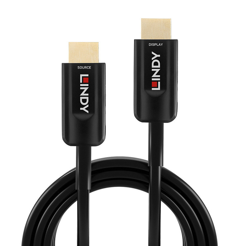 Lindy 38381 38381, 15 m, HDMI tipo A (Estándar), HDMI tipo A (Estándar), 48 Gbit/s, Canal de retorno de audio (ARC), Negro