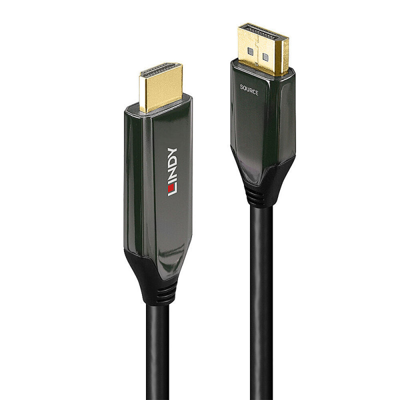 Lindy 40930 40930, 1 m, DisplayPort, HDMI, Macho, Macho, Derecho