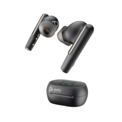 HP Poly 7Y8H0AA Intrauriculares Poly Voyager Free 60+ UC M color Negro Carbono +Adaptador USB-C BT700 +Estuche de carga con