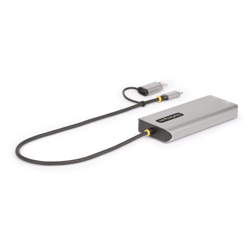 StarTech.com 167B-USBC-MULTIPORT Adaptador Multipuertos USB-C - HDMI Doble (4K30Hz/1080p60Hz) - Hub Ladrón 3x USB-A - Mini