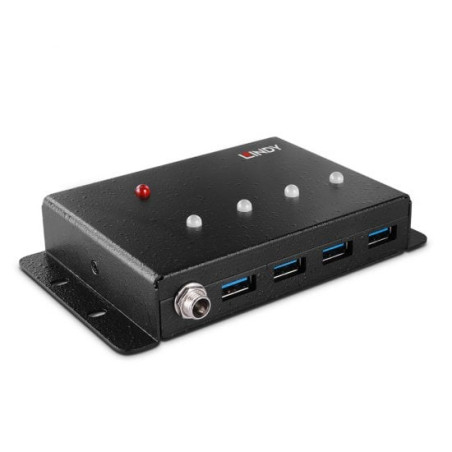 Lindy 43374 43374, USB 3.2 Gen 1 (3.1 Gen 1) Type-B, USB 3.2 Gen 1 (3.1 Gen 1) Type-A, 5000 Mbit/s, Negro, Metal, Cable redondo