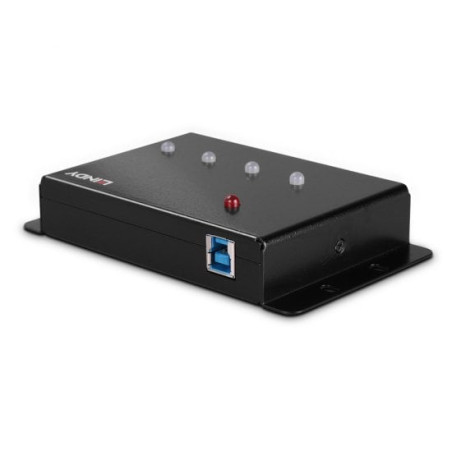 Lindy 43374 43374, USB 3.2 Gen 1 (3.1 Gen 1) Type-B, USB 3.2 Gen 1 (3.1 Gen 1) Type-A, 5000 Mbit/s, Negro, Metal, Cable redondo