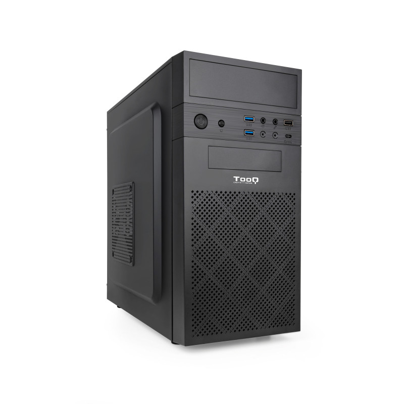 TooQ TQC-4701U3C-B Caja Minitorre Micro-ATX Negra, Mini Tower, PC, Negro, micro ATX, Mini-ITX, Acero, 14 cm