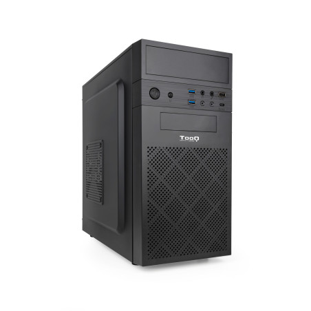 TooQ TQC-4701U3C-B Caja Minitorre Micro-ATX Negra, Mini Tower, PC, Negro, micro ATX, Mini-ITX, Acero, 14 cm