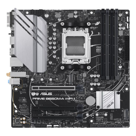 ASUS 90MB1EG0-M0EAY0 PRIME B650M-A WIFI II, AMD, Zócalo AM5, AMD Ryzen™ 7, DDR5-SDRAM, 128 GB, DIMM