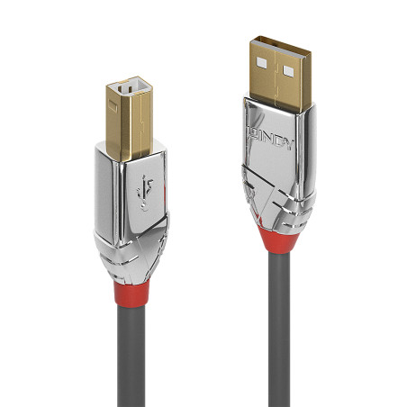 Lindy 36640 36640, 0,5 m, USB A, USB B, USB 2.0, 0,48 Gbit/s, Gris