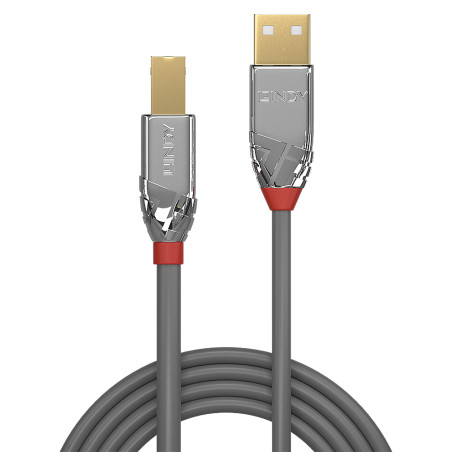 Lindy 36640 36640, 0,5 m, USB A, USB B, USB 2.0, 0,48 Gbit/s, Gris