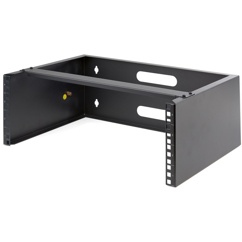 StarTech.com WALLMOUNT4 WALLMOUNT4, Bastidor de pared, 4U, 20 kg, Gestión de cables, 5 kg, Negro