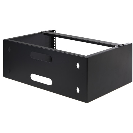 StarTech.com WALLMOUNT4 WALLMOUNT4, Bastidor de pared, 4U, 20 kg, Gestión de cables, 5 kg, Negro