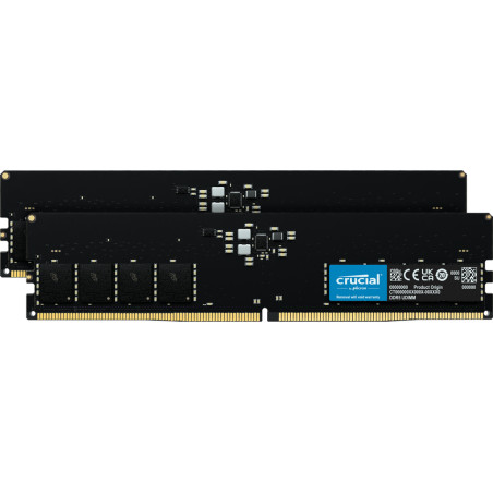 Crucial CT2K16G48C40U5 CT2K16G48C40U5, 32 GB, 2 x 16 GB, DDR5, 4800 MHz, 288-pin DIMM