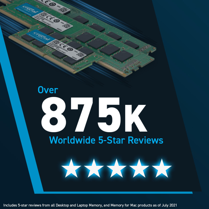 Crucial CT2K16G48C40U5 CT2K16G48C40U5, 32 GB, 2 x 16 GB, DDR5, 4800 MHz, 288-pin DIMM