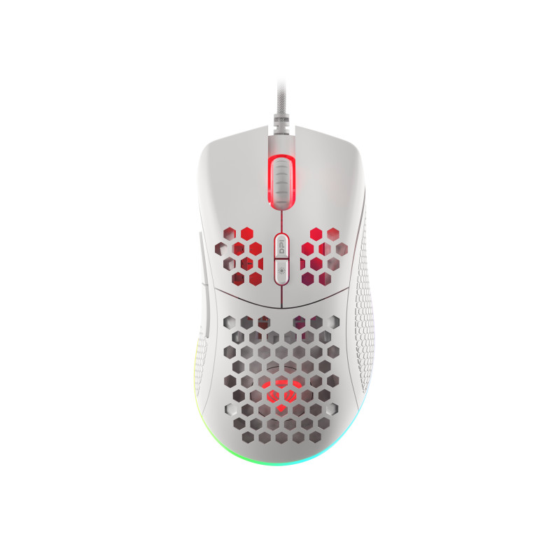 GENESIS NMG-1840 Krypton 555, mano derecha, Óptico, USB tipo A, 8000 DPI, 8000 pps, Blanco