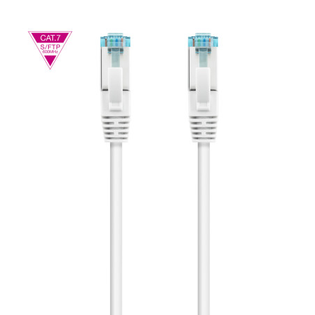 Nanocable 10.20.1702-W Cable de Red Cat.7 600MHZ LSZH SFTP PIMF AWG26, Blanco, 2 m, 2 m, Cat7, SF/UTP (S-FTP), RJ-45, RJ-45,