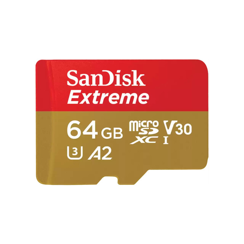 SanDisk SDSQXAH-064G-GN6MA Extreme, 64 GB, MicroSDXC, Clase 10, UHS-I, 160 MB/s, 60 MB/s